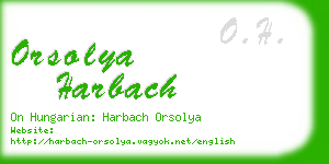 orsolya harbach business card